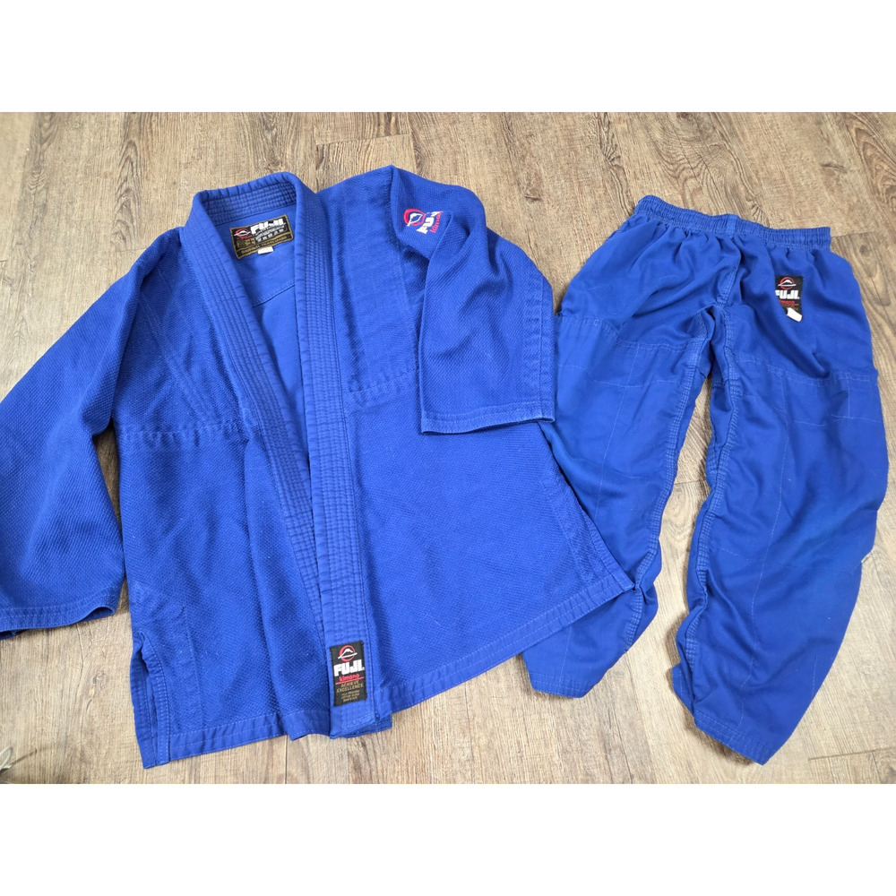 FUJI Brazilian Royal Blue Youth Kimono Karate Pants Robe Set Youth C1 + C3